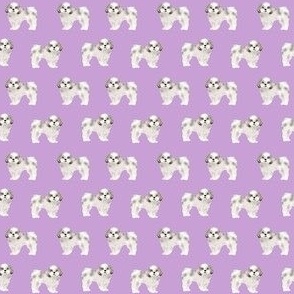 SMALL shih tsu fabric - lavender