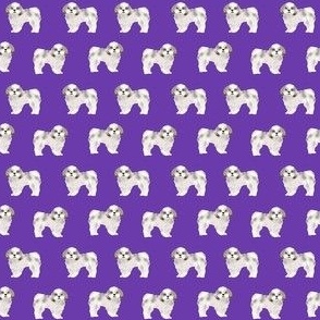 SMALL shih tsu fabric - purple