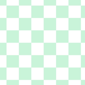 pastel green and white checkerboard