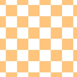 pastel orange and white checkerboard