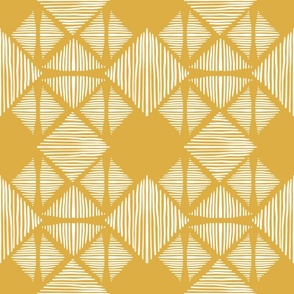  Striped Diamonds Mustard