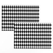 Harlequin Diamonds ~ Black & White ~ Small