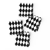 Harlequin Diamonds ~ Black & White ~ Small