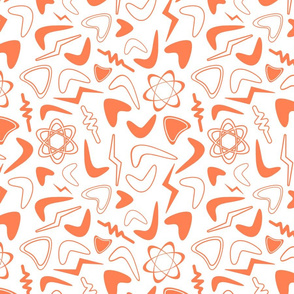 atomic shapes orange on white