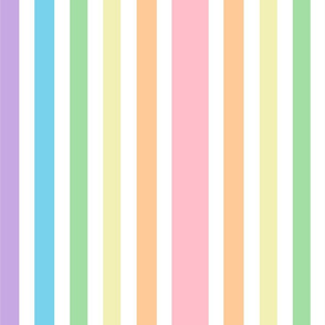Pastel Stripes on White