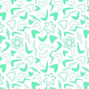 atomic shapes teal on white