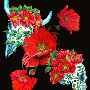 red-poppy-skull-fabric