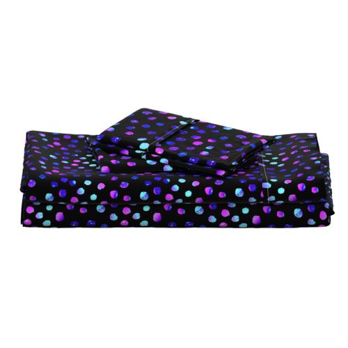 galaxy spots fabric - neon brights fabric - black