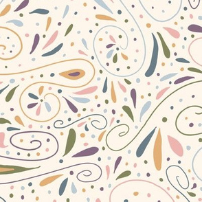 Spring Winged Colorful Paisley