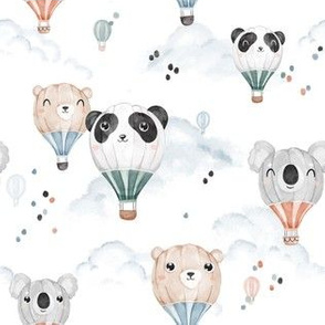 Bear Balloons - white - SMALL