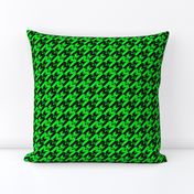 houndstooth neon green and black small