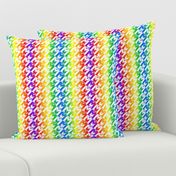 houndstooth skulls rainbow and white small