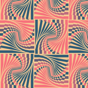 Sunset square swirls