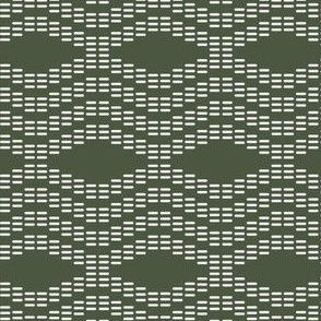 White lines on dark green // Modern geometric neutrals