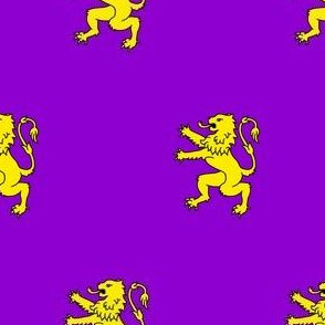 Purpure, a lion rampant Or