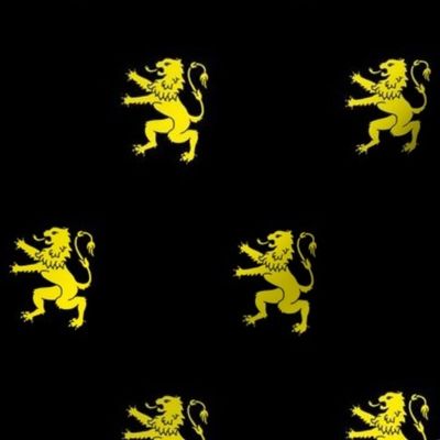 Sable, a lion rampant Or