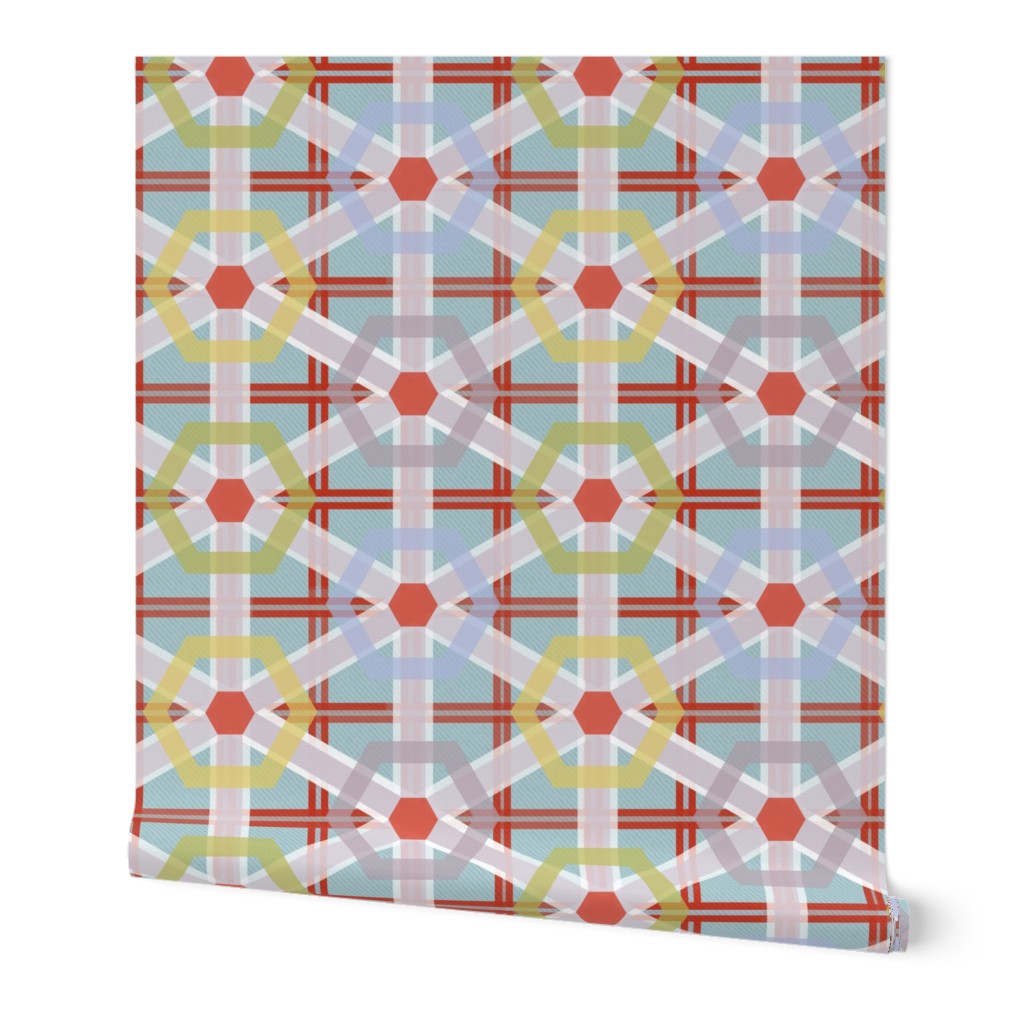 Festive plaid party table cloth 