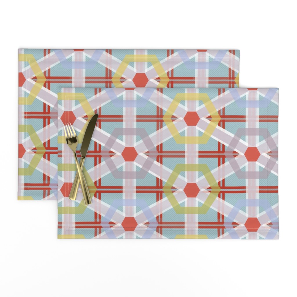 Festive plaid party table cloth 