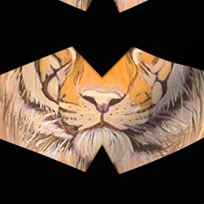 Tiger mask, 8" swatch size  // covid19 protection