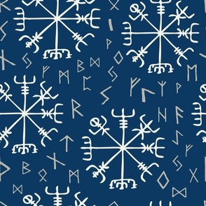 Vegvísir/Compass classic blue - medium scale