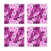 bright leopard print - grunge, distressed bright pink animal print fabric