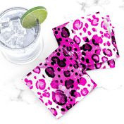 bright leopard print - grunge, distressed bright pink animal print fabric