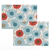 Malibu Blooms-medium scale fabric/large scale wallpaper