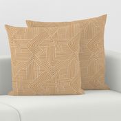 Little Maze stripes minimal boho waves Scandinavian grid style trend abstract geometric print moka cinnamon brown