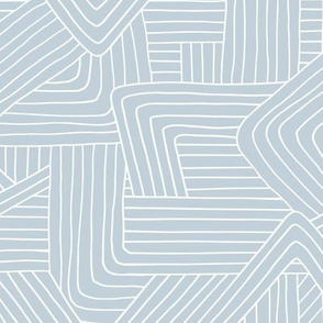 Little Maze stripes minimal boho waves Scandinavian grid style trend abstract geometric print soft baby blue nursery