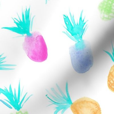 Large scale candy pineapples for sweet summer - pastel tropical print for modern nursery