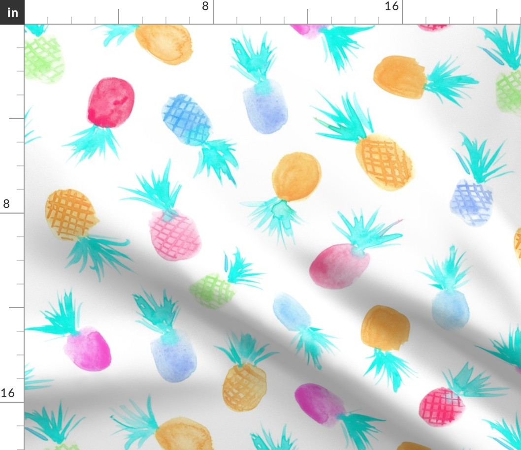 Large scale candy pineapples for sweet summer - pastel tropical print for modern nursery