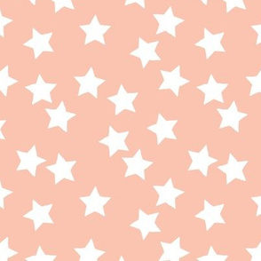 Little stars sparkles sky sweet dreams abstract boho nursery design soft apricot coral white