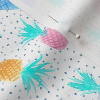 Candy pineapples for sweet summer - watercolor pastel pineapple design