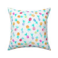 Candy pineapples for sweet summer - watercolor pastel pineapple design