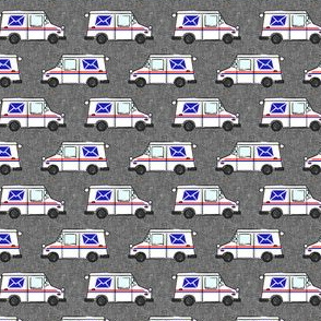 (small scale) mail trucks - postal trucks - dark grey - LAD20