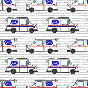 mail trucks - postal trucks - grey stripes - LAD20