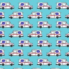 (small scale) mail trucks - postal trucks - blue - LAD20