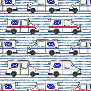 mail trucks - postal trucks - dark blue stripes - LAD20