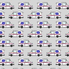 (small scale) mail trucks - postal trucks - grey - LAD20
