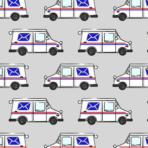 mail trucks - postal trucks - grey - LAD20
