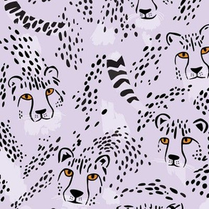Cheetah face dots lilac