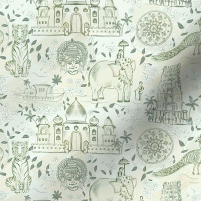 Indian Heritage Toile colour variation