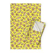 Happy Mail - Packages - shipping boxes - gift boxes - yellow - LAD20