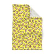 Happy Mail - Packages - shipping boxes - gift boxes - yellow - LAD20
