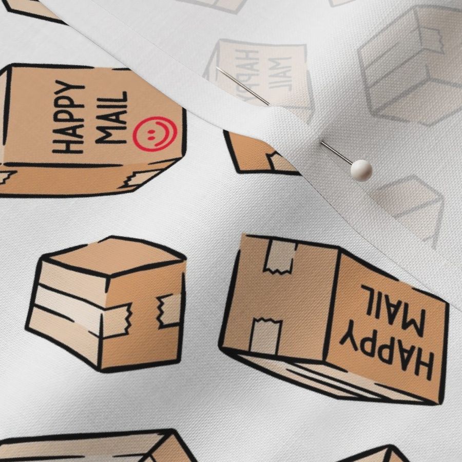 Happy Mail - Packages - shipping boxes - | Spoonflower