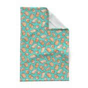 Packages - shipping boxes - gift boxes - teal - LAD20