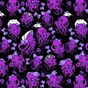 Gothic Lolita Octopuses Purple