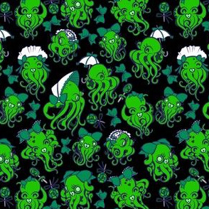 Gothic Lolita Octopuses Green
