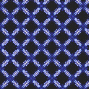 Starry Squares Diagonal Blue Black