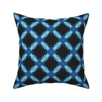 Starry Squares Diagonal Pattern Bold Aqua